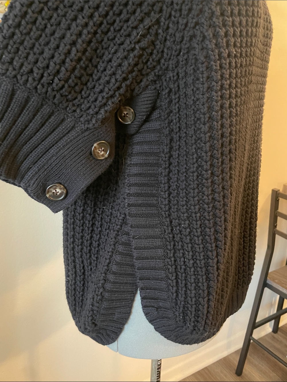 J. Crew Black Chunky Knit Turtleneck Sweater - Picture 7 of 7